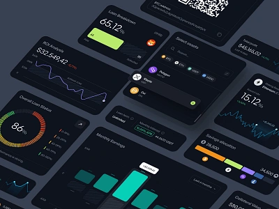 CoinVerse - UI Elements of a Crypto Investment & Loan Platform analytics blockchain crypto dashboard digital product investment platform product design ui user experience user interface ux web app web application web design