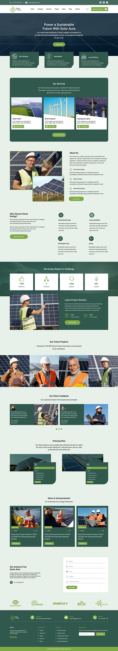 Solar Webpage creativewebpage figma solar ui ux webdesign