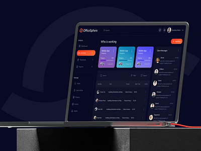 OfficeSphere - Live Feed Management Dashboard analysis app design b2b dashboard data visualization online sales overview personal portfolio product design saas saas landing page sales software ui ux web app