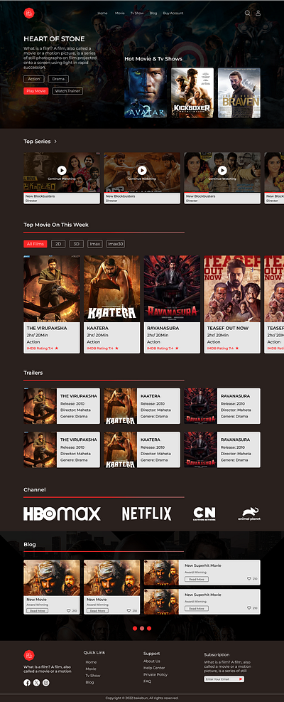 Movie Webpage creativewebpage designinspiration figma moviewebpage ui uiuxdesigner ux xd