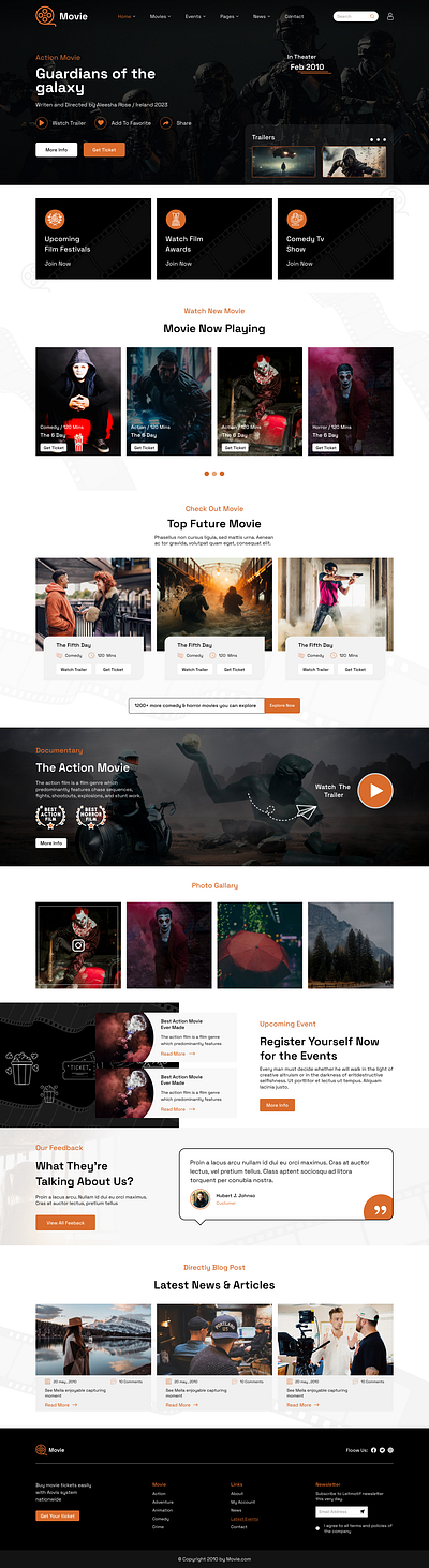 Movie Webpage creativewebsite designinspiration figma moviewebpage ui ux webpage xd