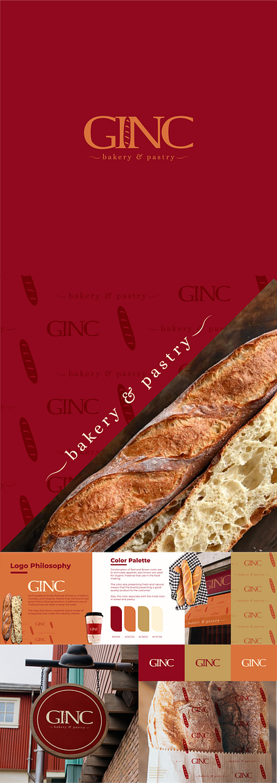 GINC Bakery & Pastry - Visual Identity (Personal Project) brand identity branding design graphic design illustration logo logo design visual id visual identity