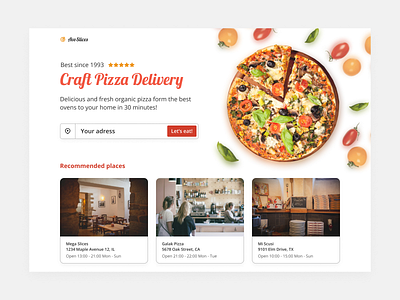 Avo Slices - landing page dailyui design landing landingpage page pizza restaurant ui ui design web design webdesign website