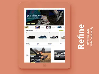 Refine - Shopify Website Design for Footwear ecommerce shopify store web design website design