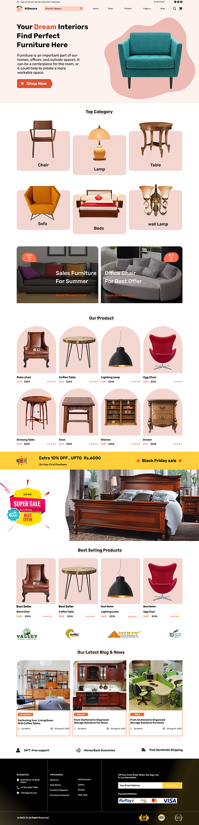 Furniture Webpage creativewebpage designinspiration figma furniture webpage ui ux xd