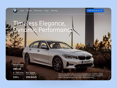 Car Website Design Concept automobile bmw car car lending car shop clean dealer dealership drive showroom trending ui uiux ux vehicle