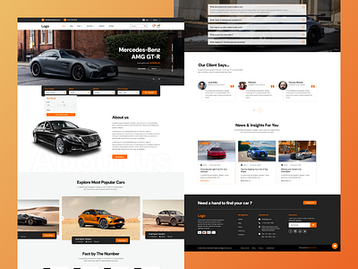 Car Dealer & Car Accessories Website animation branding graphic design logo motion graphics ui
