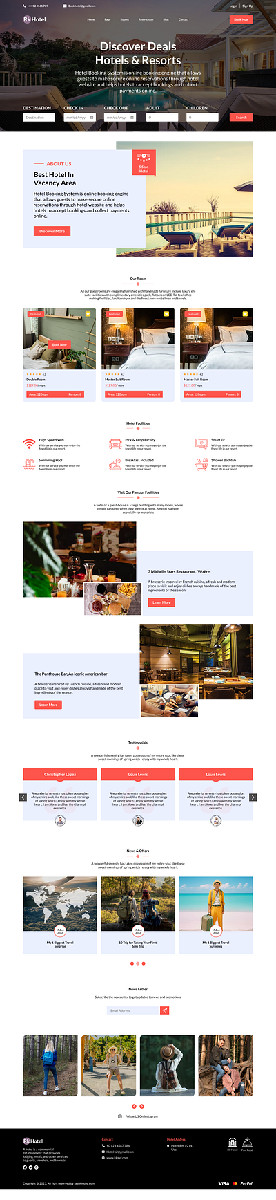 Hotel Webpage creativewebpage figma hotelwebpage ui ux webdesign xd