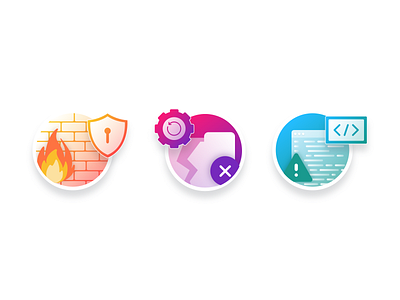 Security Icons article blog coding disaster recovery firwall graphic design icons illustration magento security web application firwall