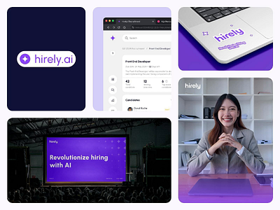 Hirely AI - Brand Guidelines ai brand guidelines brand identity brand presentation branding color design figma graphic design hirely hiring hr hr ai hr branding logo nija works saas safezone social media typography