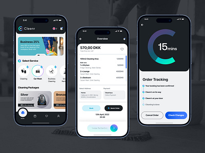 Cleaning Mobile App app app design clean cleaning app creative design designer dribbble figma minimal mobile mobile app mobile design product product design ui ui ux user experience user interface ux