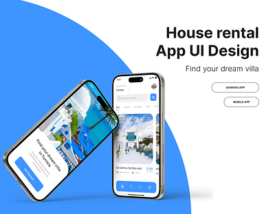 House Rental App UI Design app branding design graphic design house rental illustration logo typography ui ux vector