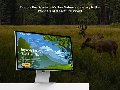 Nature Website climate change figma logo mockup nature product designing ui ux