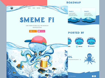 Meme coin landing page design crypto meme meme meme coin meme coin landing page meme coin website meme token meme ui web design