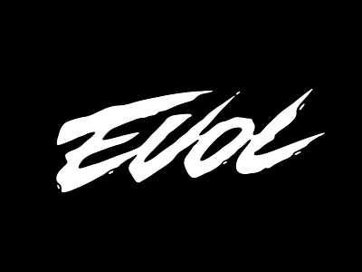 Evol calligraphy font lettering logo logotype typography vector