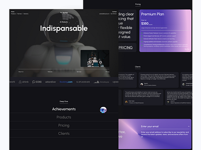 AI Robotic - Landing Page ai artificial intelligence features landing page product design robot robotic uidesign uiux web design webapp website