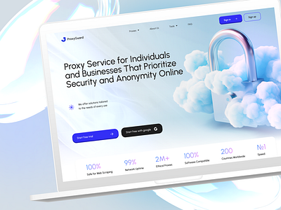 ProxyGuard | Secure Proxy Service Website Design graphic design privacy solutions. ui ux