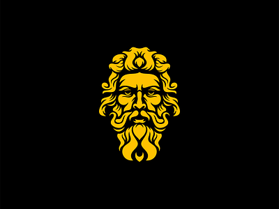 Zeus Logo barber beard branding design emblem face god greek icon identity illustration leader logo mark old portrait sports symbol vector zeus