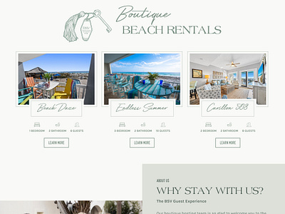 Beach Stays Vacations branding illustration logo vector website design wordpress