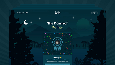 Points campaign Landing Page Design blockchain figma landingpage ui web3