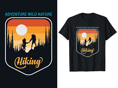 Hiking T-shirt design adventure best design branding custom custom t shirt design design graphic design hiking t shirt design illustration t shirt t shirt design