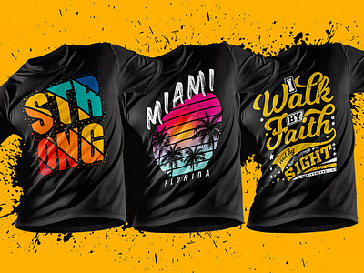 Unique T-Shirt Designs 3d mockup adobe illustrator adobe photoshop clothing clothing merchandise design colorful t shirt faith shirt florida shirt graphic design illustration merchandise graphic design miami t shirt design modern style stylish t shirt design t shirt t shirt design typography vector graphic vector tracing walk by faith shirt