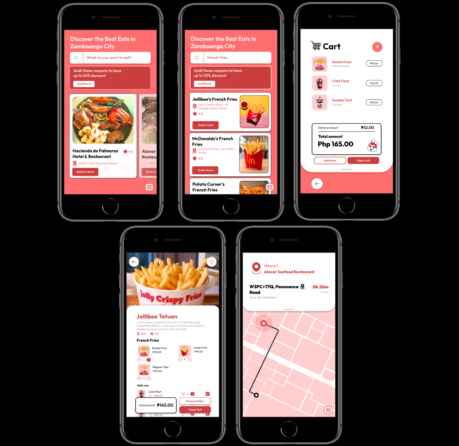 Example of "Best Eats" Mobile Application Design