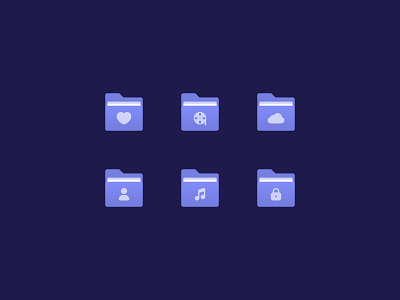 6 — 📁 Folder Set branding figma folder icon icon icon design icon set iconography icons illustration product icons purple ui