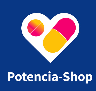 Potencia-Shop Logo ; Client Work ; 3 Variants 3d animation branding design drugs graphic design illustration interface logo medical medicine motion graphics ui ux vector