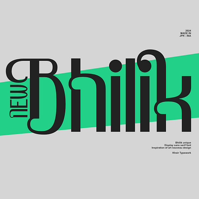 Bhilik - Display Font art nouveau branding classy font design display font font graphic design heading headline logotype masculine font minimal font minimalist font modern font sans serif thin font typeface typography unique web font