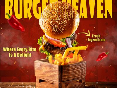 Social Media Poster burgerposter foodart graphic design photoshop photoshopdesign socialmediadesign