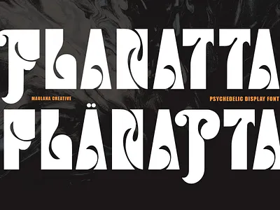 Flanatta Psychedelic Display Font animation branding design font fonts graphic design logo nostalgic