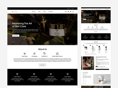 Tremp - Cosmetics Brand Website avijeet beauty body care cosmetics cosmetics store design ecommerce face care landing page natural online shop product page design self care skin care skincare ui ux web design website website design