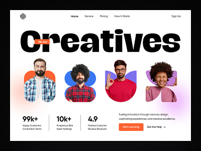 Agency Website Header agency clean layout corporate website design digital agency header homepage landing page management modern saas saas landing page saas website ui ux web web design web marketing webpage website