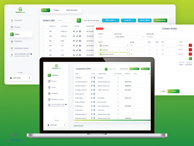 GreenEase CRM - Manage Products, Customers, Orders, Employees! adobe xd figma graphic design logo vector