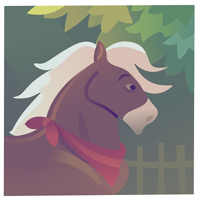 Jolly animal horse illustration nature vector