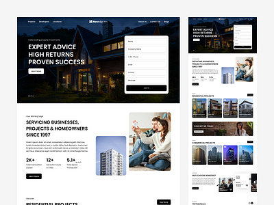 Newedge Realty - Real Estate Company Website apartment architecture avijeet corportae website design houses housing landing page modern web property real estate real estate website real estate website design realty rent ui ux web design website website design