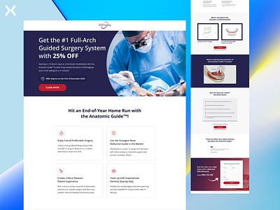 Dental Landing Page dental implants dentist landing page design dribbble shot landing page design landingpage lead generation ui ux