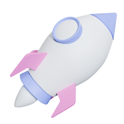 Rocket Start Up 3D Icon 3d 3d icon 3d illustration blender graphic design render