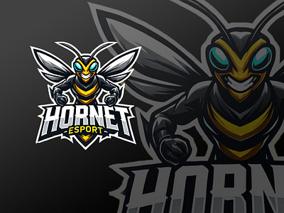 Hornet Mascot Logo #15 animal logo bold logo branding creative logo design esport logo graphic design hornet hornet logo illustration logo logo design logo inspiration mascot logo minimalist logo