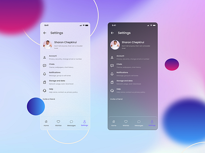 Clean & Minimal Settings Page Mobile App Design clean ui dark mode dark theme design inspiration figma minimalistic mobile app mobile inspiration mobile settings mobile ui profile settings simplicity ui uiux ux