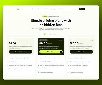 Pricing Page | Web design pricing pricingpage productdesign ui uidesign uiux userexperience userinterface ux webdesign website