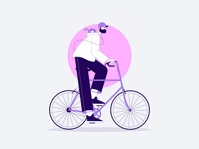 Cycling Guy bicycle bike character character design character illustration cycle cycling darren brown design flat illustration illustrator male man motion graphics vector