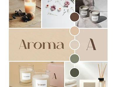 Aroma branding concept design illustration typography