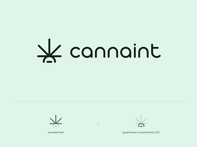 CannaInt Logo Concept (Cannabis Cultivation Management Software) branding cannabis brand cannabis logo design graphic design illustration logo logo design weed logo