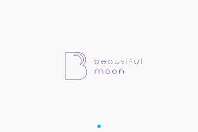 Beautiful Moon logo design template brand