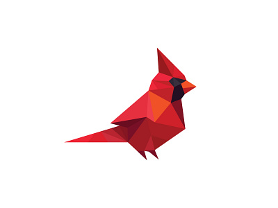 Geometric Cardinal Logo abstract bird branding cardinal cute design emblem geometric icon identity illustration logo mark mascot nature red sports symbol vector vibrant