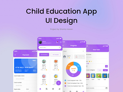 Child Education App UI Design child child education class education student teacher