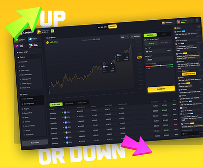 Up or Down app blockchain casino casino app casino online crypto crypto casino exchange gambling game igaming in house live casino poker poker room rollbit slot trading up or down web gambling