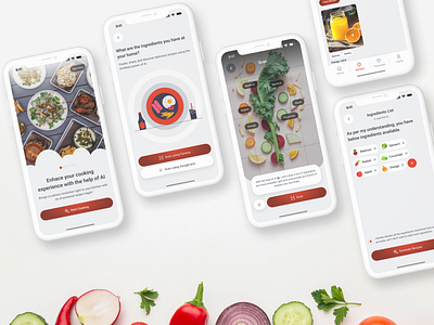 AI-powered recipe app! ai powered recipe app! appdesign design designs graphic designer illustration mobileapp ui ux website